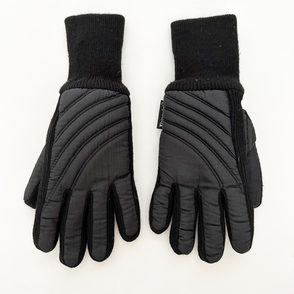 womens Thinsulate black Thermal Insulation GLOVES size M / L cold weather gear - Picture 1 of 8